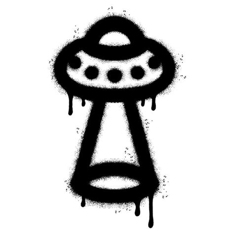 Premium Vector | Spray painted graffiti ufo icon sprayed isolated with ...