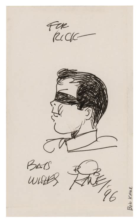 Bob Kane Signed Sketch | RR Auction