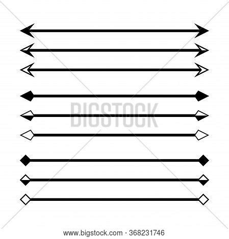 Arrow Horizontal Line Vector & Photo (Free Trial) | Bigstock