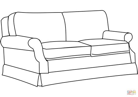 Couch coloring page | Free Printable Coloring Pages