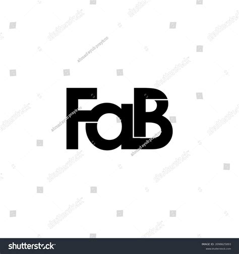 Fab Letter Original Monogram Logo Design Stock Vector (Royalty Free) 2098625893 | Shutterstock