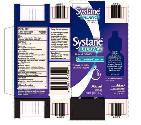 Systane Balance (emulsion) Alcon Laboratories, Inc.