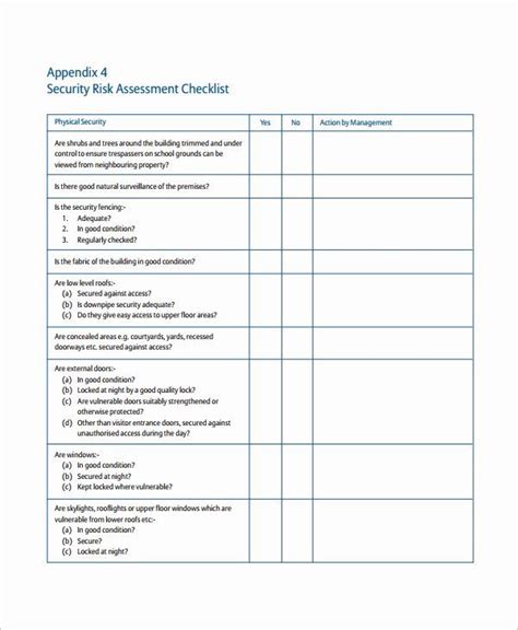 Business Risk assessment Template Best Of 10 Risk assessment Checklist Templates | Assessment ...