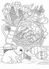 Spring Coloring Pages For Adults sketch template
