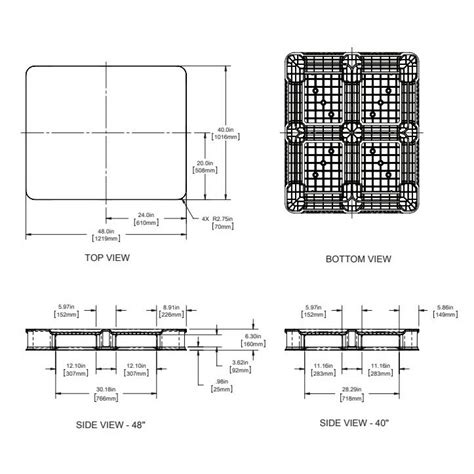 40 x 48 Rackable Plastic FDA Approved Solid Deck Plastic Pallet - Blue | One Way Solutions #PP-S ...