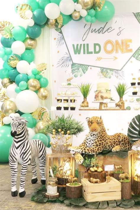 Wild One Safari / Jungle 1st birthday parties are one of the most popular party themes at the ...