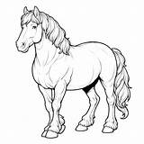 Horse Coloring Pages  Gem sketch template