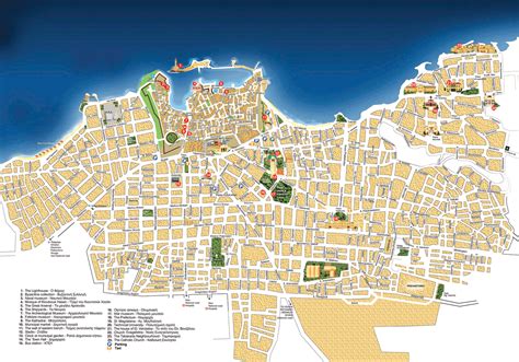 Plan de la ville de la Canée - Grèce - Votre voyage en Crète - Crete TOURnet