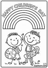 Childrens Day Coloring Page 6  Ezpzlearncom sketch template