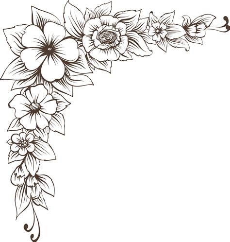 Flower Border Outline