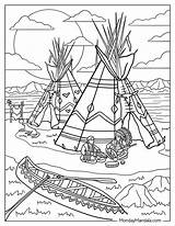 20 Native American Coloring Pages Free PDF Printables sketch template