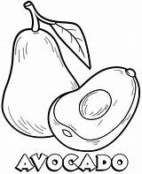 Avocado Coloring Pages  Best For Kids Fruit coloring sketch template