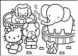 Zoo Scene Coloring Page Pages sketch template
