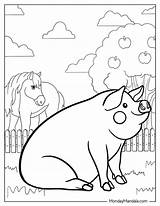 30 Pig Coloring Pages Free PDF Printables sketch template