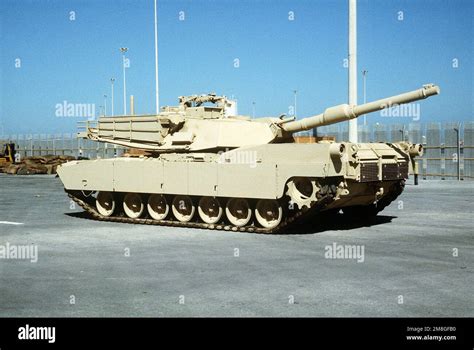 An M-1A1 Abrams main battle tank deployed during Operation Desert ...