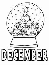 December Coloring Pages sketch template