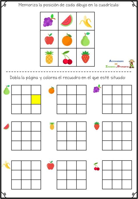 Divertido juego de memoria | Ejercicios de estimulacion cognitiva ...