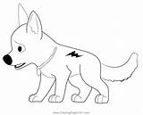 Coloring Pages Bolt Dog Disney Lightning Whippet Printable Characters  sketch template