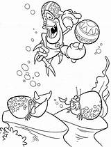 Little Mermaid Sebastian Coloring Pages sketch template