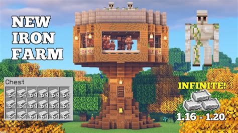 Minecraft | The BEST DESIGN to build your IRON FARM 1.20.x (Bedrock ...