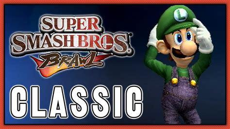 Super Smash Bros. Brawl - Classic | Luigi - YouTube