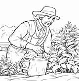 coloring page farmer 27600741 Vector Art At Vecteezy sketch template