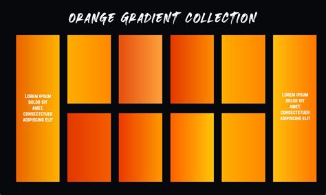 Orange Gradients Swatches Set 2292932 Vector Art at Vecteezy