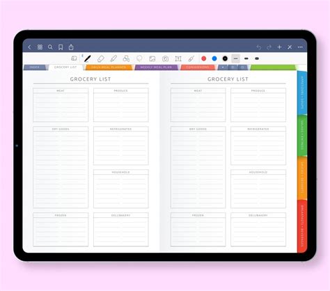 Recipe Book - Digital Planner Template PDF for iPad: GoodNotes, Notability