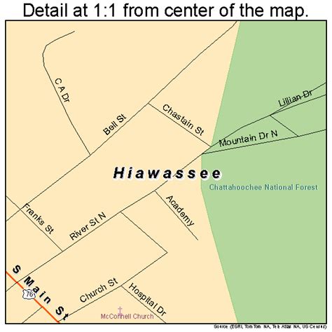 Hiawassee Georgia Street Map 1338124