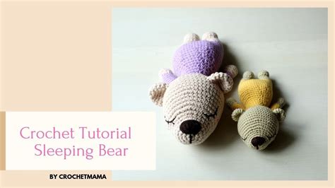 Amigurumi Sleeping Bear Crochet Pattern Teddy Patterns Pdf Tutorial Pajamas Animal Plush Stuffed ...