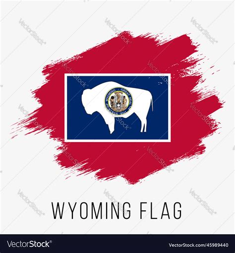 Usa state wyoming flag design template Royalty Free Vector