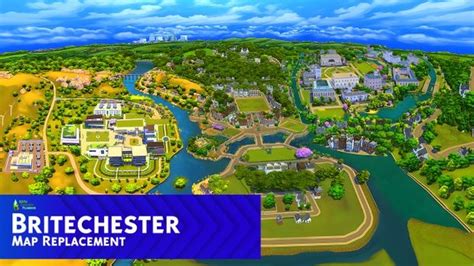 Britechester Map Replacement - DOWNLOAD | 20th Century Plumbob | Sims packs, Sims 4, Sims 4 gameplay