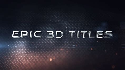 After Effects Tutorial - Epic 3D Titles (No Plug-ins) | Text tutorial, After effect tutorial ...