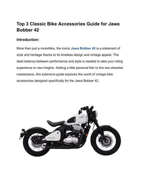 PPT - Top 3 Classic Bike Accessories Guide for Jawa Bobber 42 (1) PowerPoint Presentation - ID ...