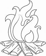 Campfire Coloring Page  ColouringPages sketch template