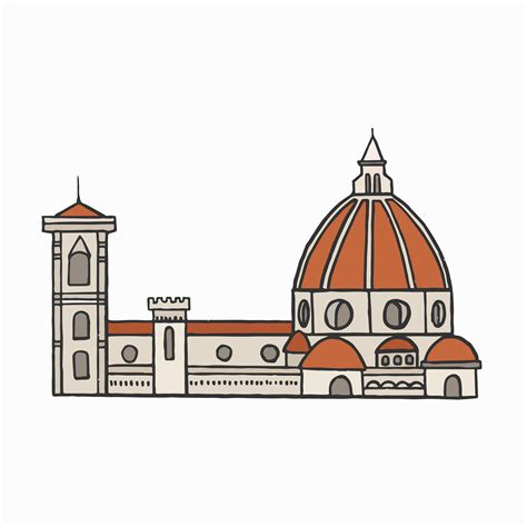 Florence Cathedral graphic illustration - Download Free Vectors, Clipart Graphics & Vector Art