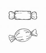 Premium Vector  Candy wrapper Sweet Dessert Food Doodle Linear Cartoon sketch template