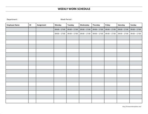 9 weekly employee shift schedule template excel excel templates ...