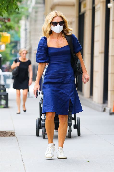 Kelly Ripa - Wearing blue dress while out in New York-02 | GotCeleb