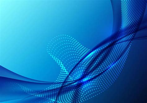 Blue color waves particle and geometric abstract background design ...