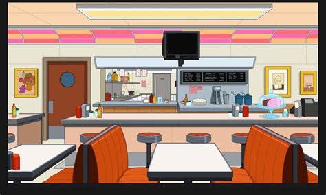 Diner interior | Environmental art, Animation background, Background design