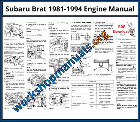 Subaru Brat Engine Repair Manual 1981-1994 Download PDF