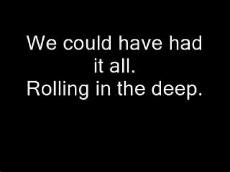 Rolling in the deep - lyrics - YouTube