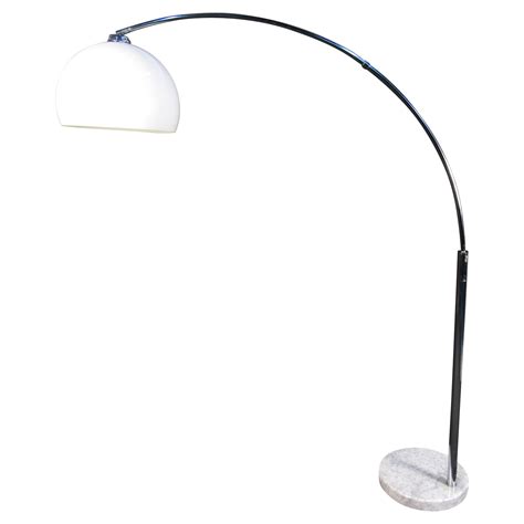 Mid-Century Modern Goose-Neck Floor Lamp in Chrome at 1stDibs