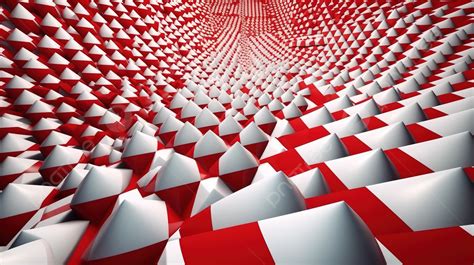 Red And White Shapes Forming A Geometric Pattern Background, 3d ...