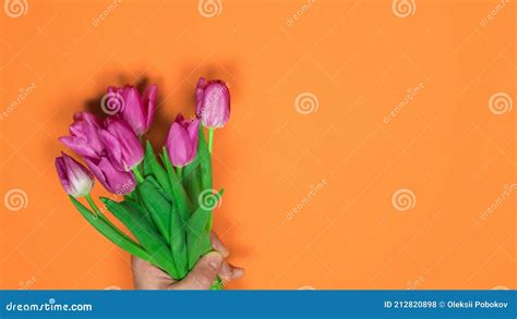 Stop Motion Animation, Male Hand Holding a Bouquet of Seven Organic ...