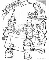 Birthday Party Color Page 016 sketch template