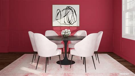 Pink Dining Rooms, Dining Chairs, Dining Table, Dining Room Design, Pink Velvet, Black Marble ...