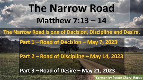 Sermon: The Narrow Road, Part 3 - Road of Desire - YouTube