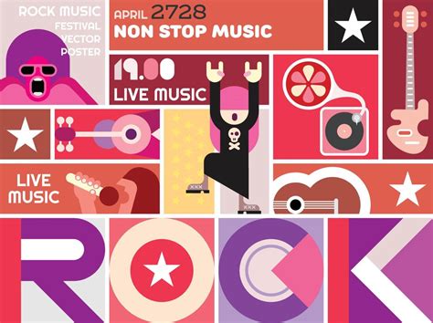 Rock Concert poster template design 11204108 Vector Art at Vecteezy